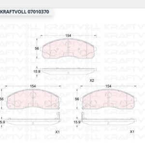KRAFVOLL 07010370 - KIA BONGO K2500-K2700-K2900 ÖN BALATA