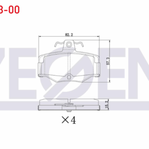 ZEG343-00 - FREN BALATA ARKA NISSAN PRIMERA (P10) 2.0i 1990-1998 / PRIMERA