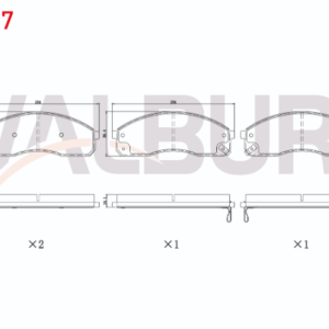 WDB357 - FREN BALATA IKAZLI ON HYUNDAI H100 2.5 D 1993-2004/ KIA PREGIO