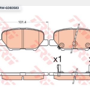 TRW GDB3583 - MITSIBUSHI ASX / MAZDA 6 ARKA FREN BALATASI