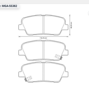 MGA-55382 - HYUNDAI SANTAFE / KIA SORENTO ARKA FREN BALATASI