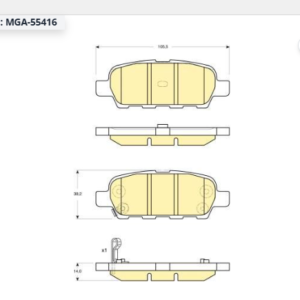 MGA-55416 - NISSAN QASHAQI J10 ARKA FREN BALATASI