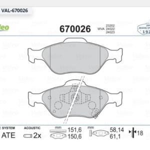 FTE-9001126 - YARIS 06-11 ÖN FREN BALATA