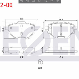 ZEG1562-00 FREN BALATA ARKA TOYOTA PROACE CITY