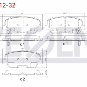 ZEG1412-32 - FREN BALATA ON IKAZLI HYUNDAI I30 (GD) 1.6 GDI 2011-2017