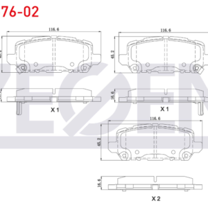 ZEG1576-02 - FREN BALATA ARKA IKAZLI HONDA HR-V 1.5 I-VTEC - 1.6 I-DTEC 2016-
