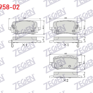 ZEG1598-02 - FREN BALATA ARKA IKAZLI HYUNDAI TUCSON IV 2020-/ KIA SPORTAGE V 2020-
