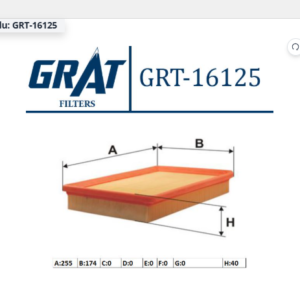 GRT-16125 - HAVA FİLTRESİ HYUNDAI ELANTRA 2000-2006 / CERATO 2004-2010 BENZİNLİ