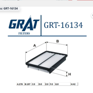 GRT-16134 - HAVA FİLTRESİ HYUNDAI SANTAFE 2011-2014 / KIA SORENTO 2011-2014 2.0 CRDI