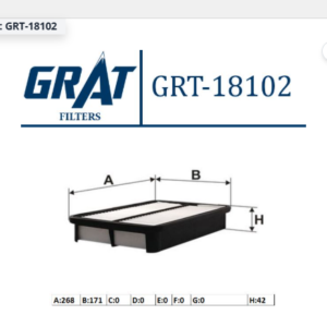 GRT-18102 - HAVA FİLTRESİ TOYOTA COROLLA 1993-1998 1.6 ENJEKSİYONLU AE101