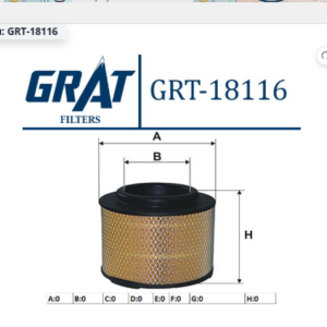 GRT-18116 - HAVA FİLTRESİ KAPALI TİP FORD RANGER 2006- / TOYOTA HILUX VIGO 2006-2011 / MAZDA BT50 2006-