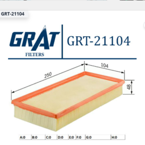 GRT-21104 - HAVA FİLTRESİ MITSIBUSHI COLT 1.3 1.5 2004- / SMART FORFOUR 1.1 1.2 2004-2006