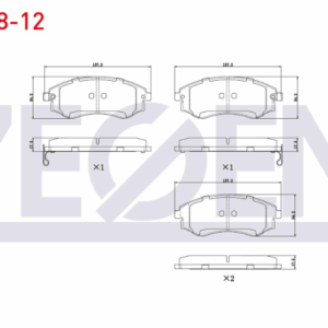 ZEG318-12 - FREN BALATA ON IKAZLI HYUNDAI ELANTRA I-II 1.5 1990-2000/ 1.6i 16v 1990-2000/ SONATA