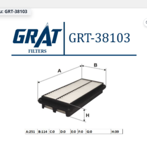 GRT-38103 - HAVA FİLTRESİ KIA PICANTO 2004- BENZİNLİ