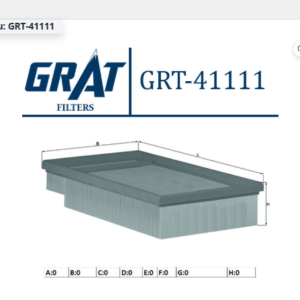 GRT-41111 - HAVA FİLTRESİ NİSSAN PRIMERA 1.9 DCI 2002-