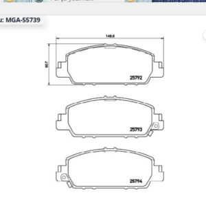 MGA-55739 - ÖN FREN BALATASI HONDA HR-V 1.5-1.6 İ-DTEC 2015-