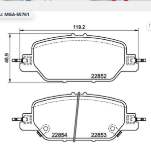 MGA-55761 - ARKA FREN BALATASI HONDA CR-V 1.5 2016- / CR-V 2.0 2018-