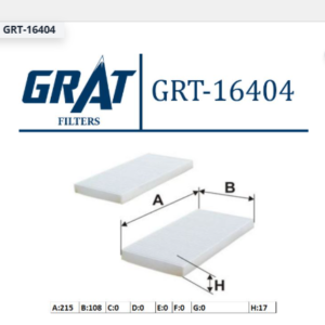 GRT-16404 / POLEN FİLTRESİ ÇİFTLİ KIA SPORTAGE 2.0 2004-2010 / SORENTO 2.5 CRDI 2002-2004 / TUCSON 2.0 2004-2010 / 2.0 CRDI 2009-2010