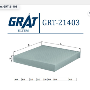 GRT-21403 - POLEN FİLTRESİ PEUGEOT 4007 2007- /CITROEN C4 AIRCROSS 2012- / C CROSSER 2007- / MITSIBUSHI ASX 2010 - / L200 2.4 DI-D 2015- / LANCER 2008- / OUTLANDER
