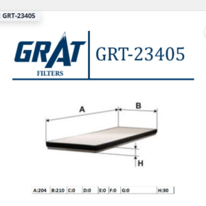 GRT-23405 - POLEN FİLTRESİ HONDA CIVIC FC FK 2016-2025 / CITY 2022- / CR-V 2017- / JAZZ 2009-2018 / CITY 2009-2011 / HR-V 2015-